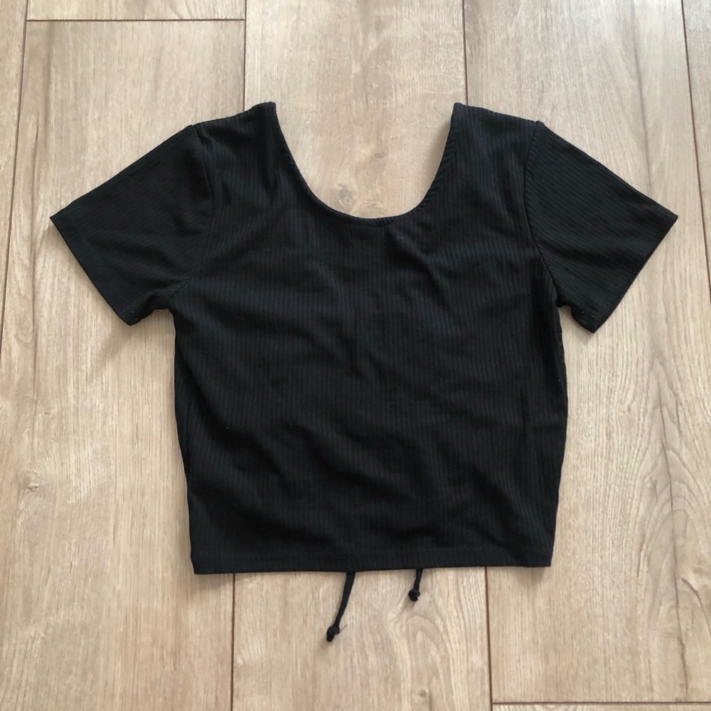 Black Ruched Top - Picture 3 of 3